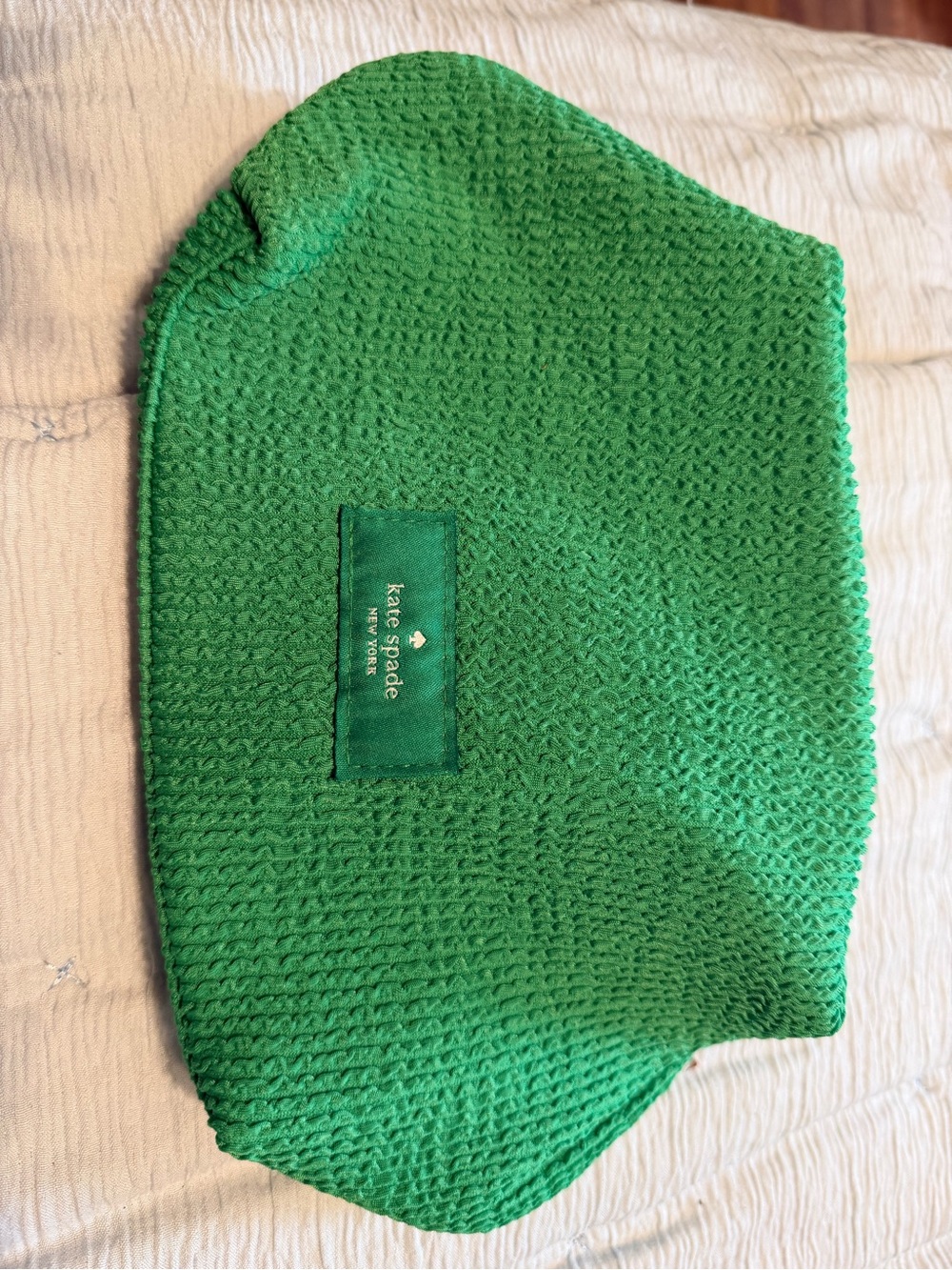 kate spade Emerald Green small toiletry bag